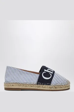 Chloé Espadrillas Woody a righe con logo
