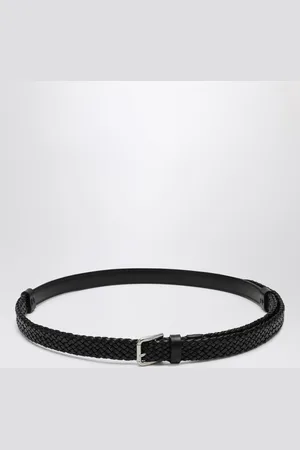 Dolce & Gabbana Cintura nera in pelle intrecciata