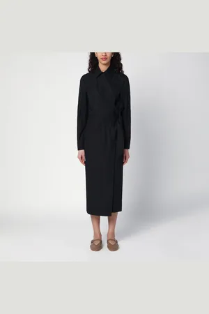 Max Mara Abito incrociato nero in cotone