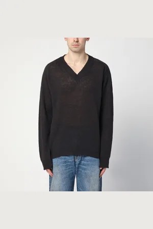 OUR LEGACY Maglione scuro in misto lino