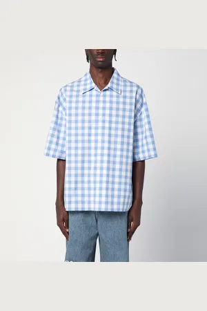 Loewe Camicia a quadri bianca/azzurra