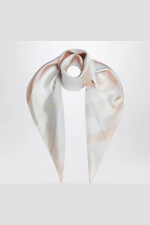 Burberry Foulard in seta Check effetto acquerello
