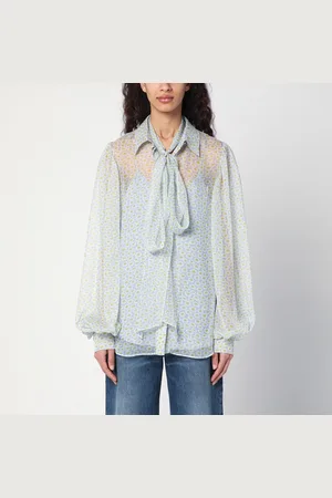 Gucci Camicia con stampa floreale in chiffon di seta