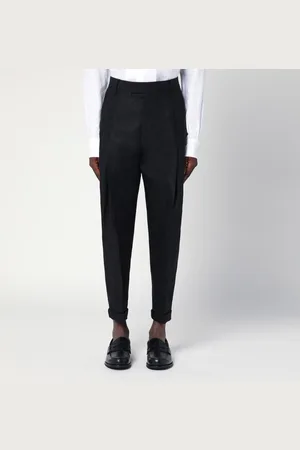Dolce & Gabbana Pantaloni neri in tela di lino