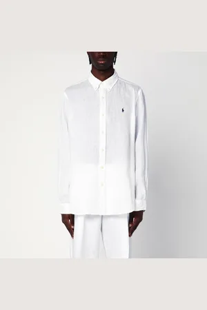 Ralph Lauren Camicia bianca in lino Custom-Fit