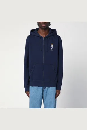 Ralph Lauren Felpa Polo Bear con zip blu navy