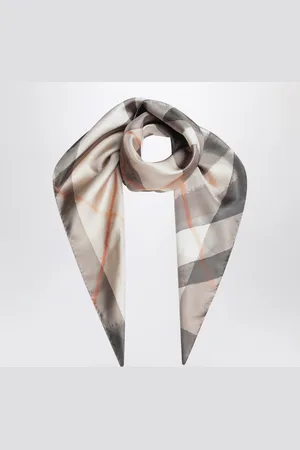 Burberry Foulard in seta Check effetto acquerello