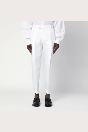 Dolce & Gabbana Pantaloni bianchi in tela di lino