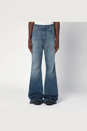 Rick Owens Jeans Bolan Bootcut blu effetto slavato
