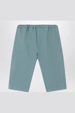 BONPOINT Pantalone Léo azzurro in cotone