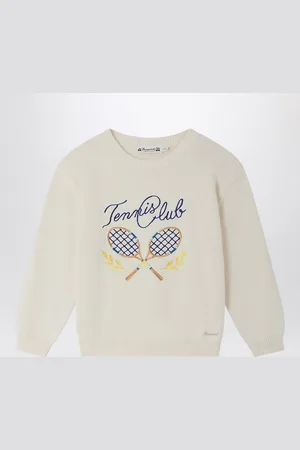 BONPOINT Maglione Elvir écru in cotone e cashmere