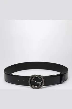 Gucci Cintura con fibbia Incrocio GG nera