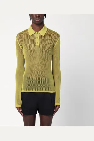 Gucci Polo in maglia tecnica traforata pistacchio