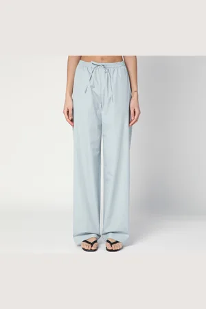 Loulou Studio Pantalone azzurro in cotone