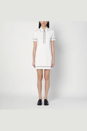 Gucci Abito polo bianco/blu in lana