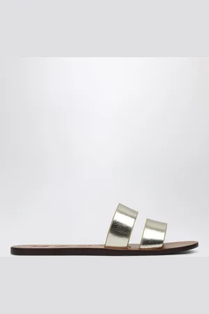 MANEBI Sandali con fasce color platino in pelle