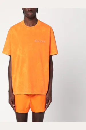 Gucci T-shirt slavata in cotone con logo