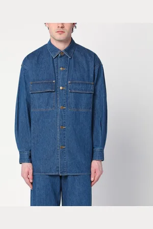 Auralee Camicia blu in denim