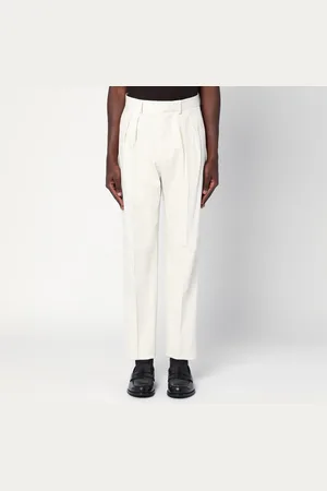 Loro Piana Pantaloni bianchi in cotone