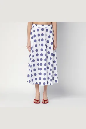 Moschino Gonna svasata bianca a pois
