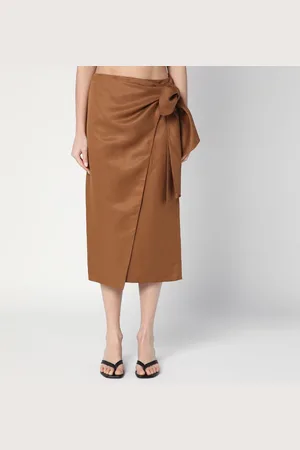 Max Mara Gonna in twill di lino e seta