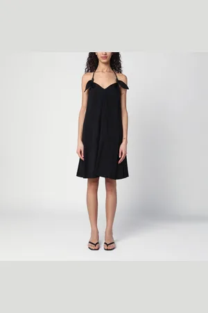 Loewe Abito Flamenco nero in viscosa stretch