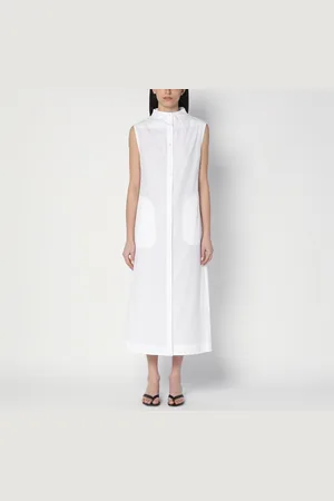 Loulou Studio Abito chemisier bianco in cotone