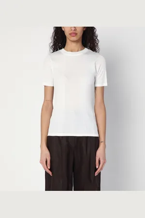 Loulou Studio T-shirt bianca a costine