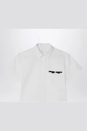 Givenchy Camicia cropped bianca in cotone