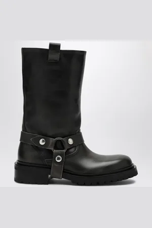 Golden Goose Stivali Kurt in pelle nera con fibbia