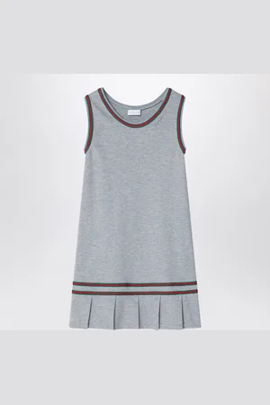 Gucci Abito grigio con nastro Web