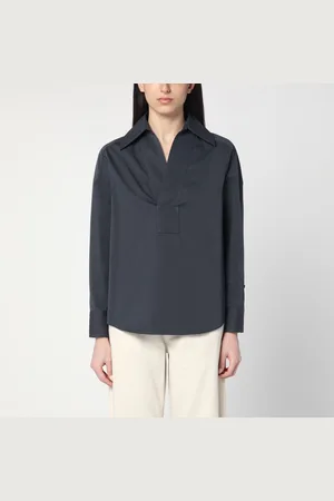 Bottega Veneta Camicia grigia in cotone e seta