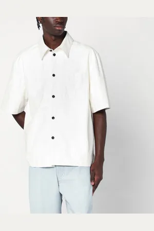 Bottega Veneta Camicia in pelle bianca