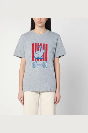 Bottega Veneta T-shirt in jersey di cotone stropicciato con stampa