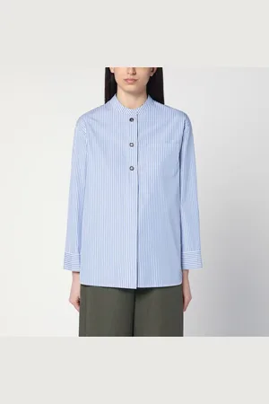 Max Mara Camicia a righe bianca/azzurra