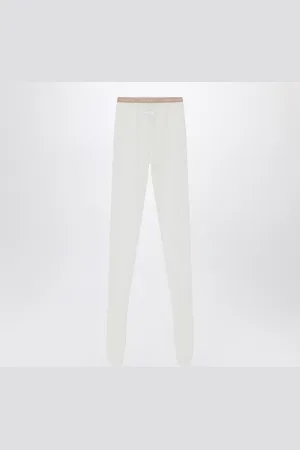VALENTINO GARAVANI Collant avorio in pizzo