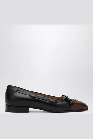 VALENTINO GARAVANI Ballerina Valet Du Roi nera/caffè