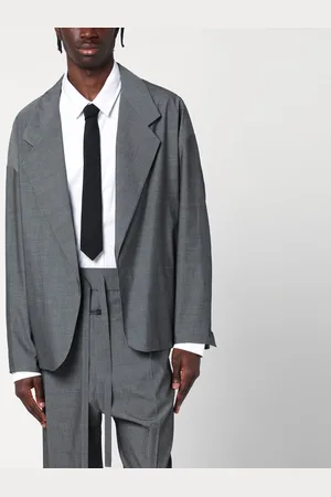 FEAR OF GOD Giacca monopetto grigia in cotone e lana