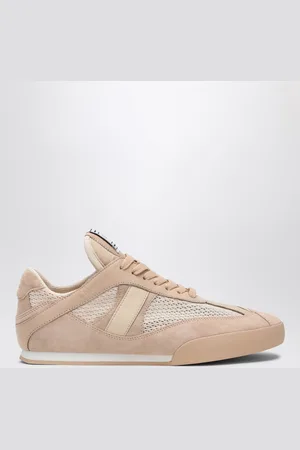 Chloé Sneaker Kick rosa pesca in rete e pelle