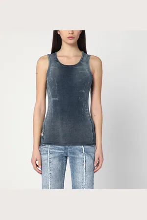 Diesel Top T-Go blu effetto slavato