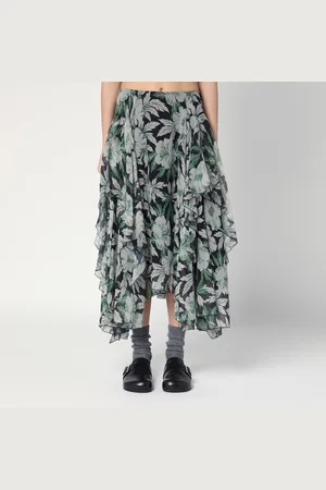 Loewe Gonna con stampa floreale in seta