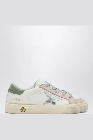 Golden Goose Sneaker bassa May bianca/rosa/verde oliva
