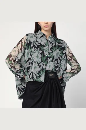 Loewe Camicia con stampa floreale in seta