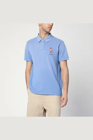 Ralph Lauren Polo azzurra con Polo Bear Custom Slim-Fit