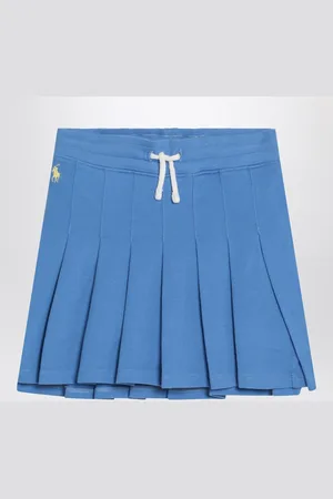 Ralph Lauren Mini gonna a pieghe azzurra