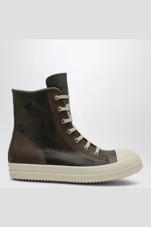Rick Owens Sneaker grigio polvere effetto vintage