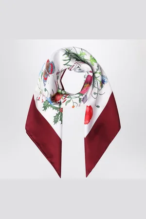 Gucci Foulard in seta con stampa floreale