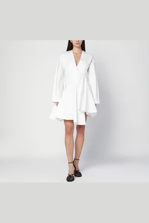 Alaïa Abito asimmetrico bianco in cotone