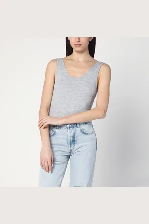 ANINE BING Body Ginny grigio a costine