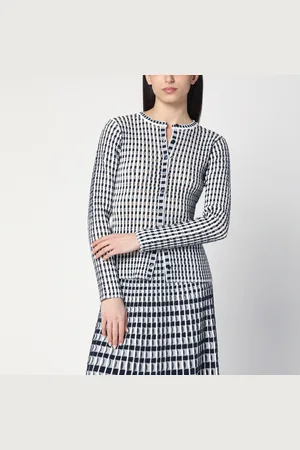 Simkhai Cardigan traforato blu notte/bianco